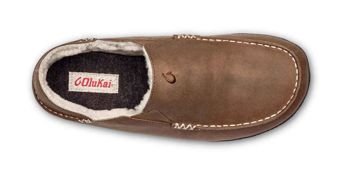 olukai men's moloa slipper 11 dark wood