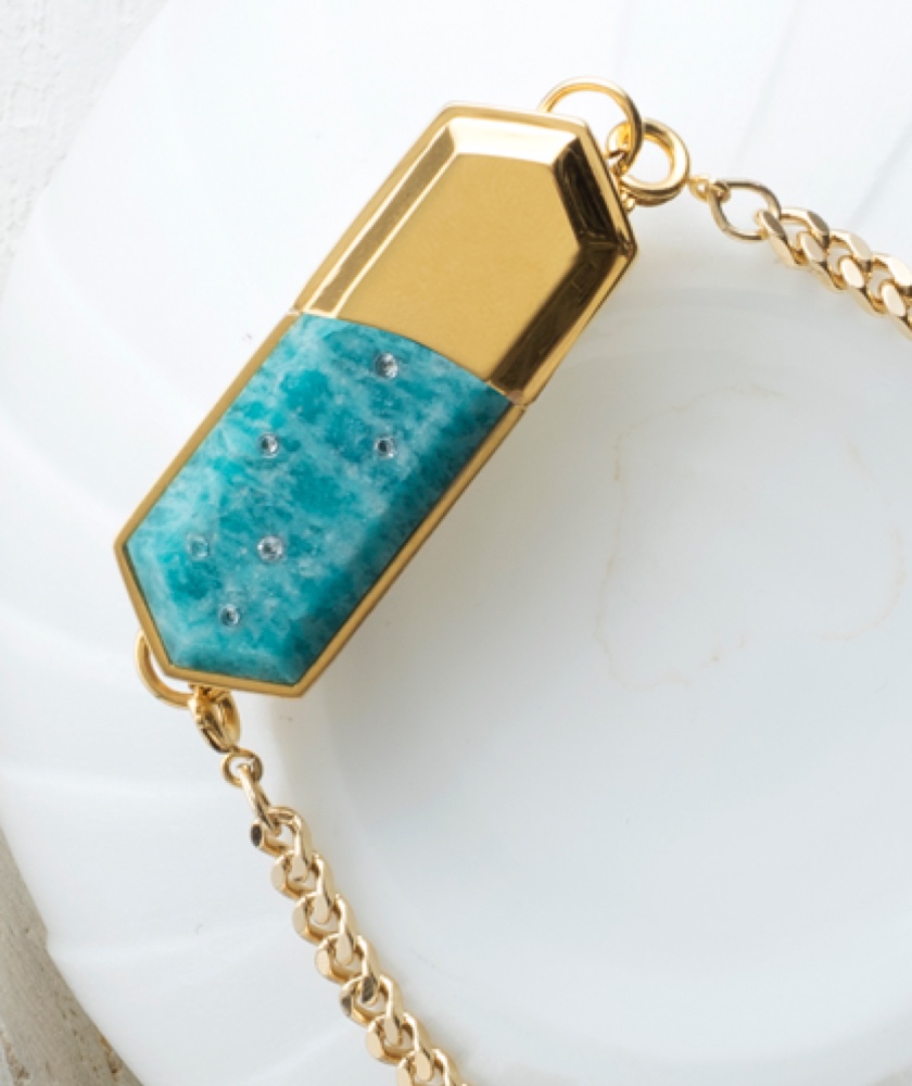 Blue Goldstone Charm