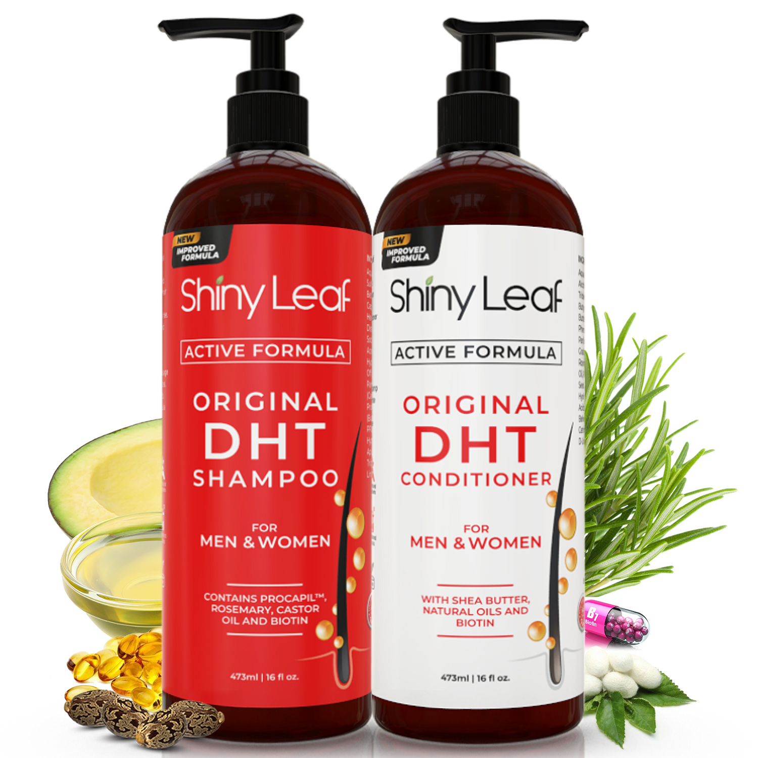 Active Formula DHT Blocker Shampoo and Conditioner Set What's Inside