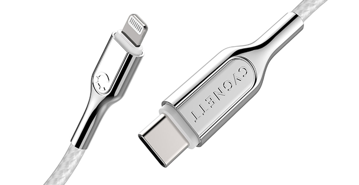 Cygnett Lightning to USB-C Cable Metallic alloy finish