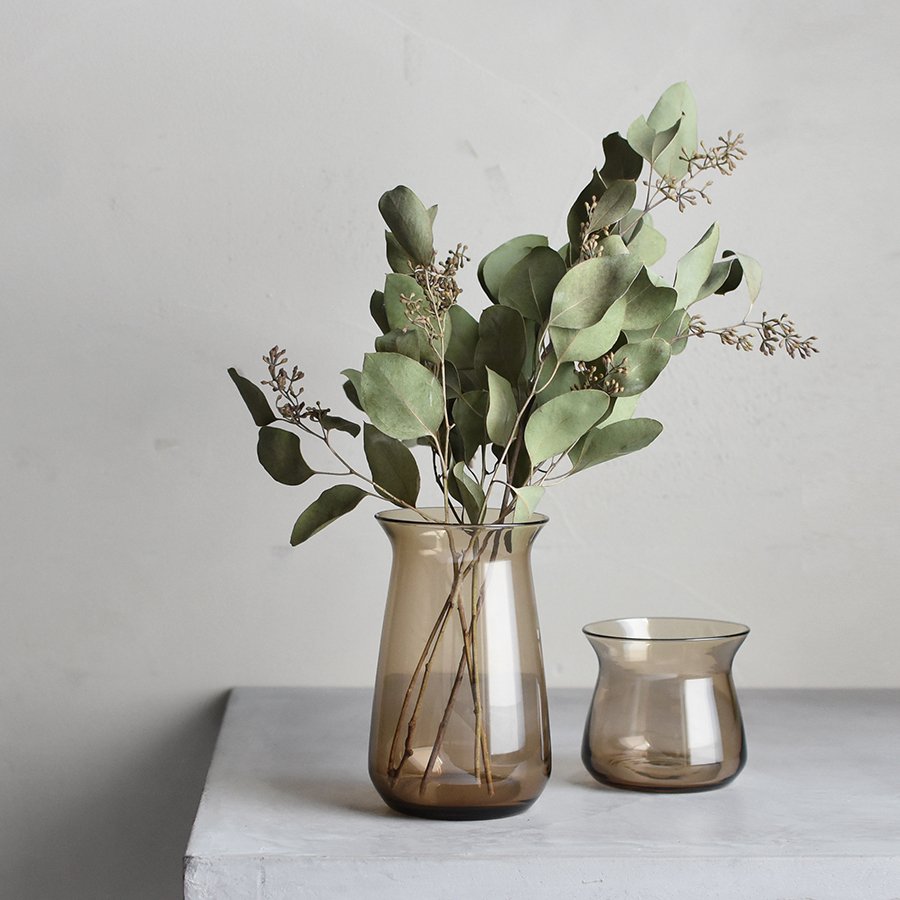 KINTO LUNA VASE 80X70MM BROWN