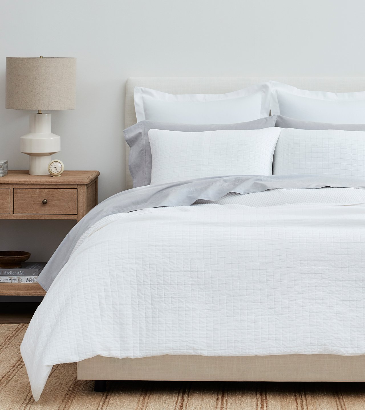 Matelassé Windowpane Duvet Set | Boll & Branch®