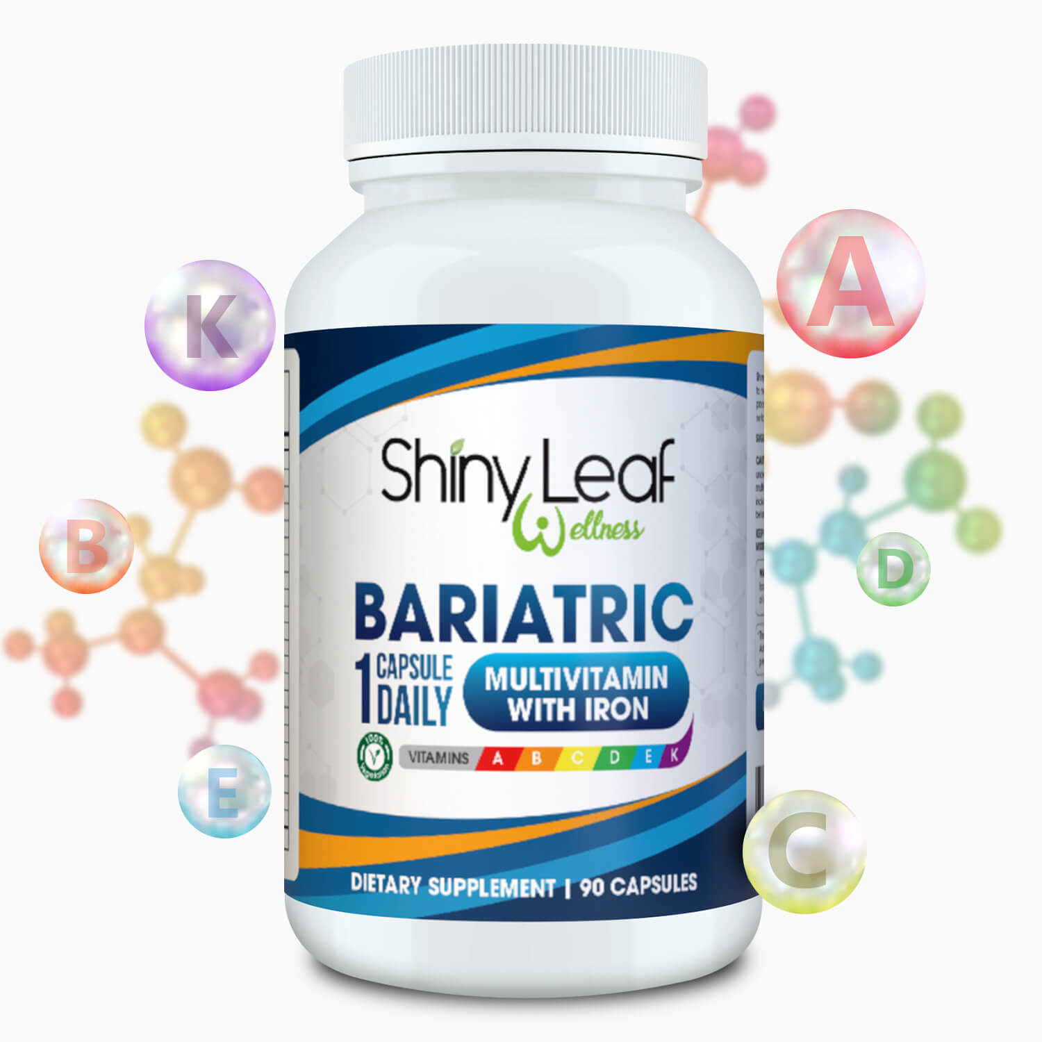 Bariatric Multivitamin with 45mg Iron ONE A DAY What's Inside