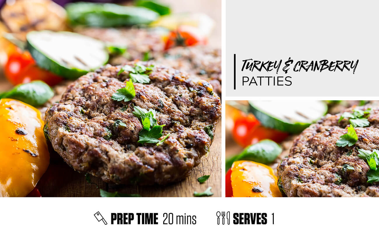 Turkey and Cranberry Patties
