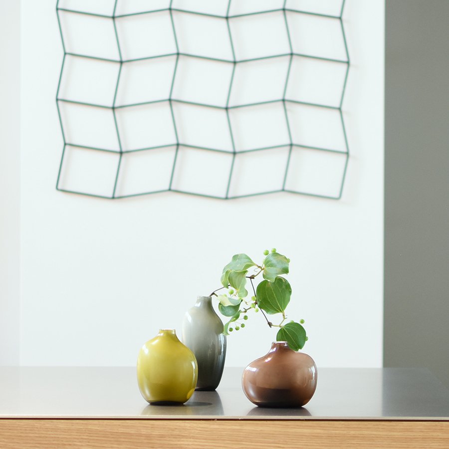 KINTO SACCO VASE GLASS 03 GRAY