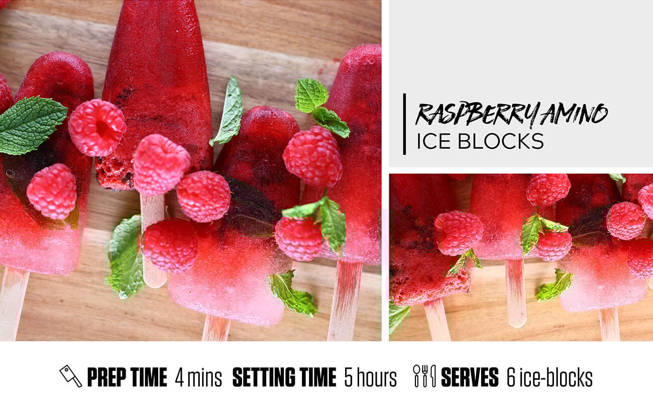 Raspberry Amino Ice-Blocks