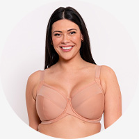 Women's Bra Full Coverage Underwire Support Unlined Plunge Front Closure  Bras Plus Size (Color : Milk tea color, Size : 40F)