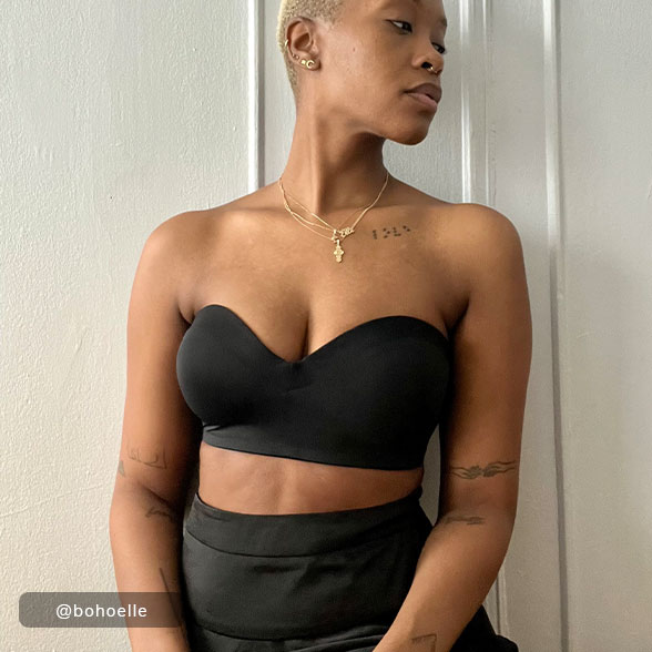 The No-Wire Strapless: Jet Black - Customer UGC Image