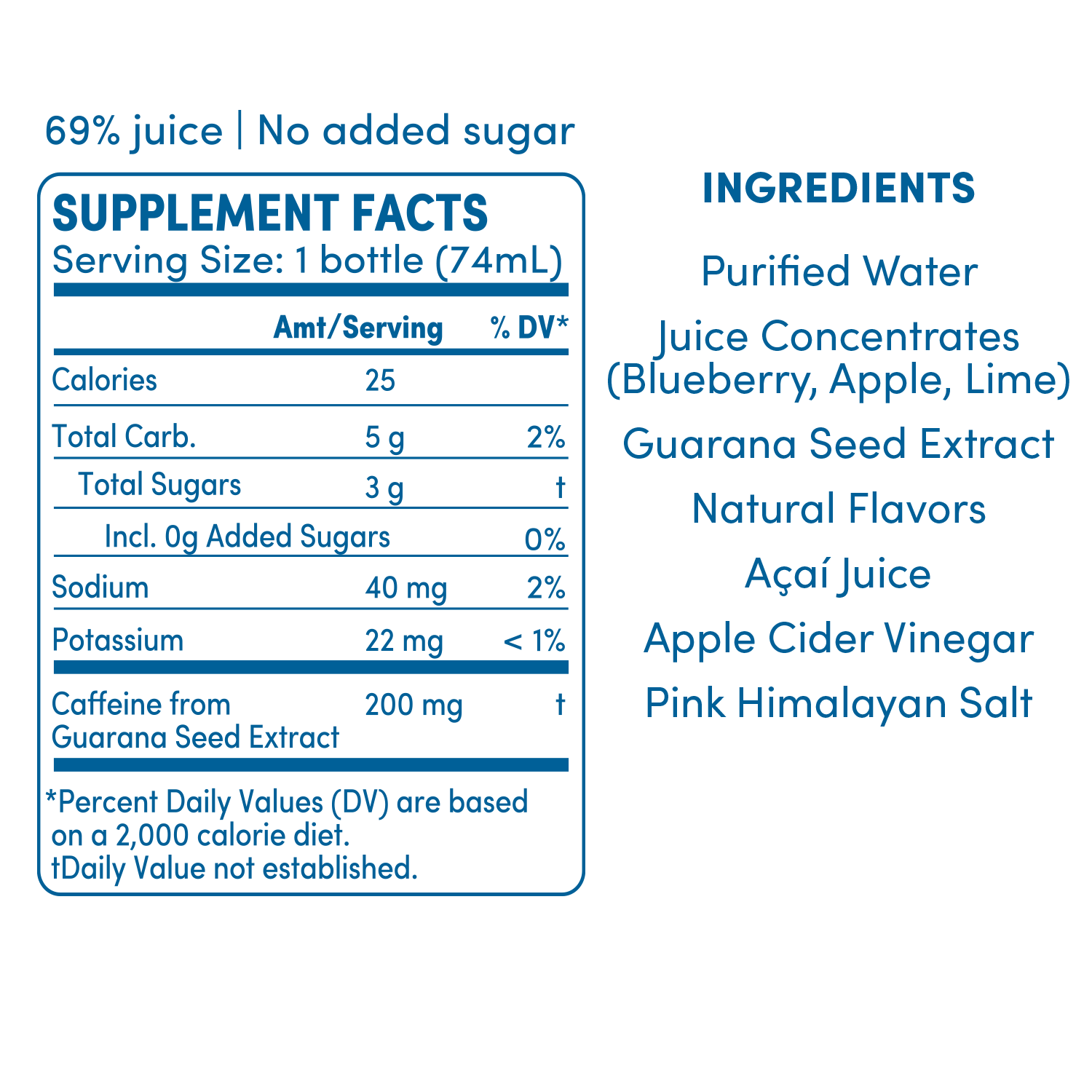 GO BIG acai blueberry supplement facts