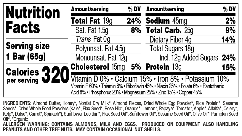 Almond Butter nutritional information