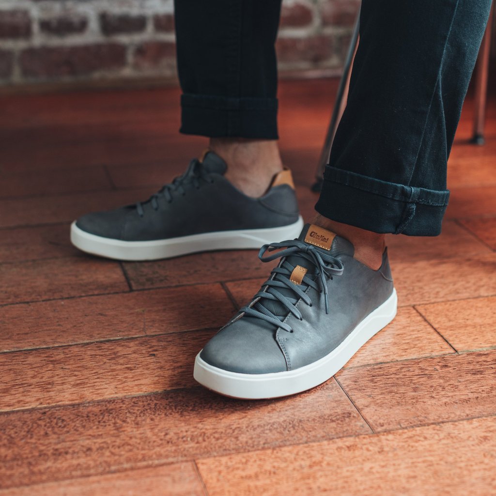 OluKai Lae‘ahi Lī ‘Ili Dark Wood Men's Leather Sneakers OluKai Canada