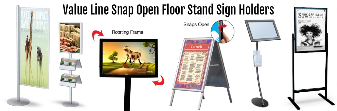 Value-Line-Snap-Open-Floor-Stand-Sign-Holders