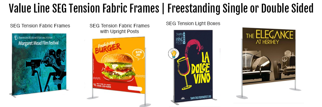 Value Line SEG Tension Fabric Frames | Freestanding Single or Double S ...