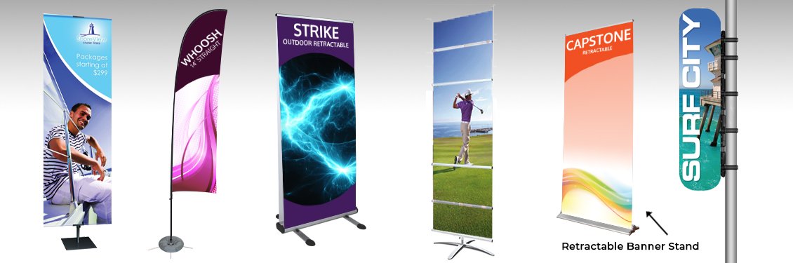 24" x 96" Double Sided Banner Stand 