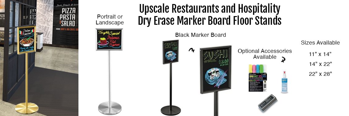 Upscale-Restaurants-and-Hospitality-Dry-Erase-Marker-Board-Floor-Stands