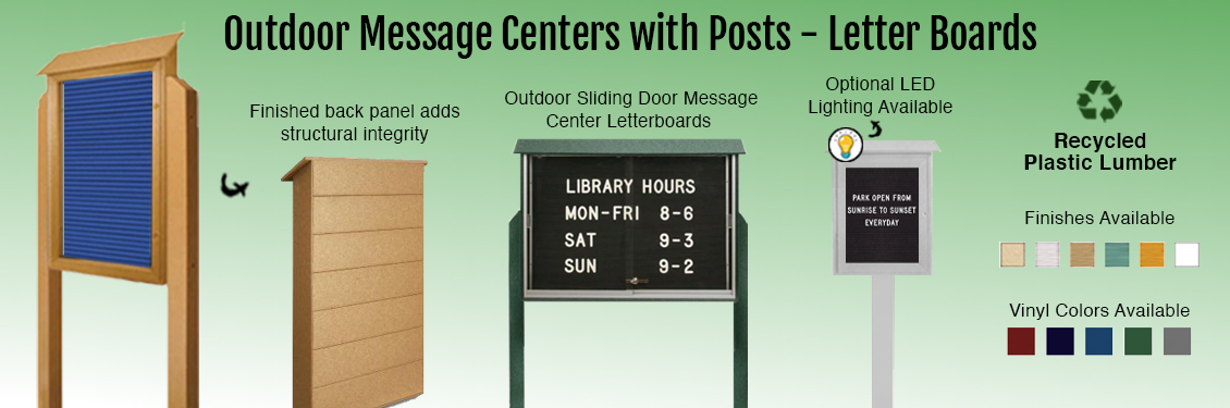 Outdoor-Message-Centers-with-Posts
