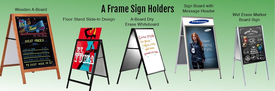 A-Frame Sidewalk Sign Holders | All Styles – FloorStands