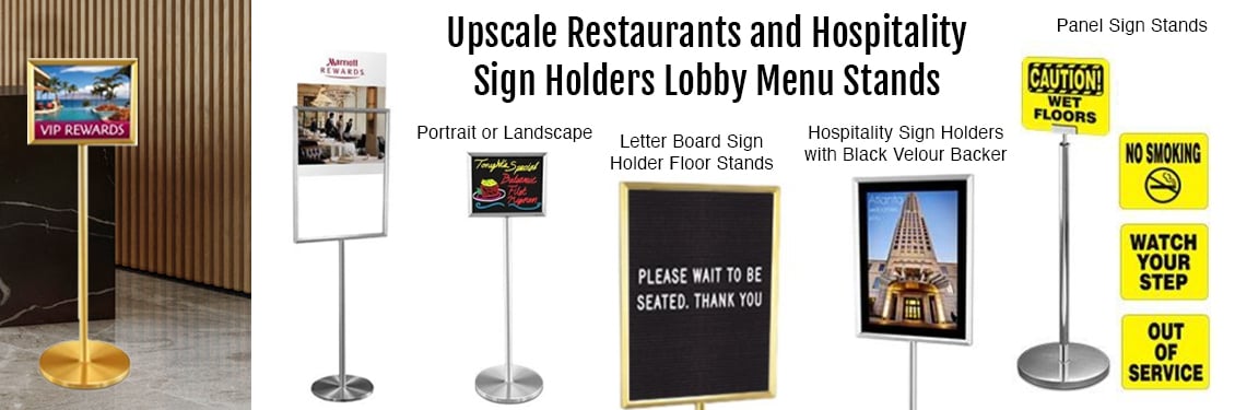 Upscale-Restaurants-and-Hospitality-Sign-Holders-Lobby-Menu-Stands-