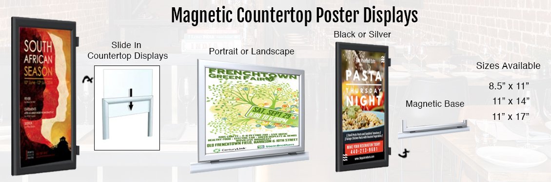 Magnetic-Countertop-Poster-Displays