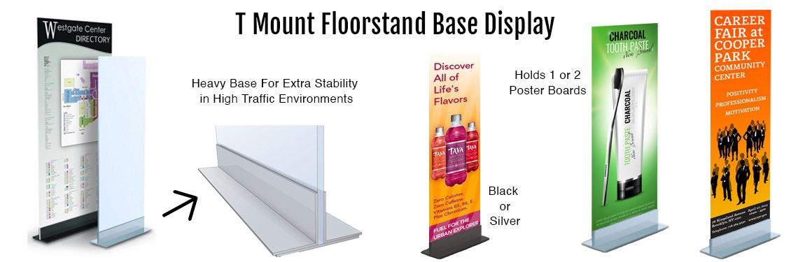 T Mount Floorstand Base Display – FloorStands