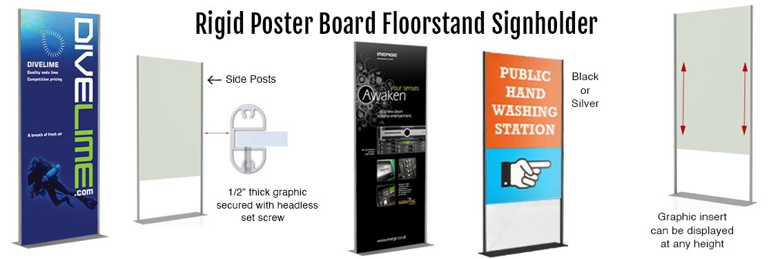 Rigid Poster Board Floorstand Signholder – FloorStands