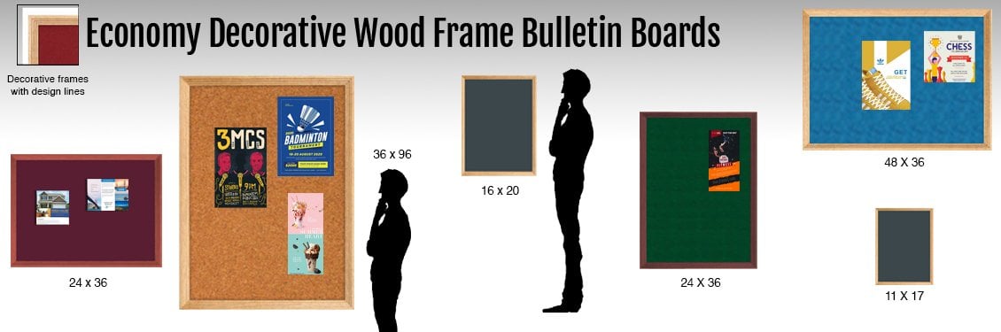 Economy-Decorative-Wood-Frame-Bulletin-Boards