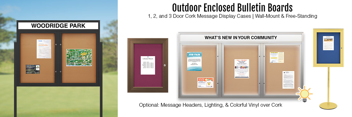 Outdoor-Enclosed-Bulletin-Boards