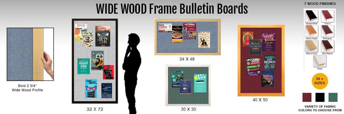 WIDE-WOOD-Frame-Bulletin-Boards