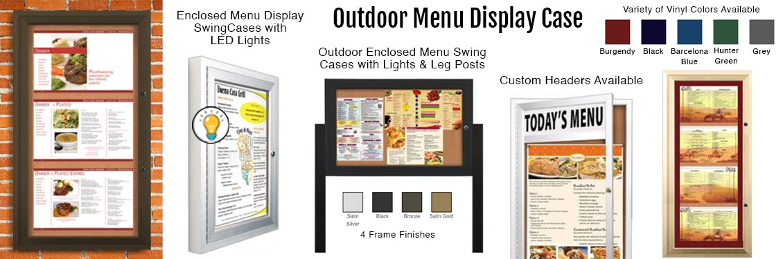 Outdoor Enclosed Menu Cases – BulletinBoards4Sale