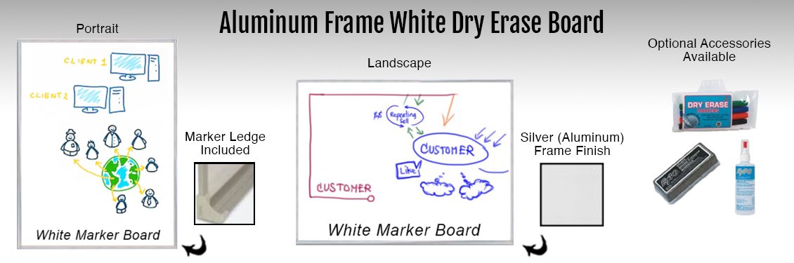 Aluminum-Frame-White-Dry-Erase-Board