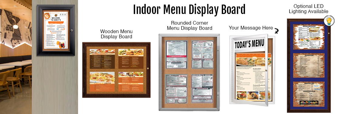 High Quality Indoor Enclosed Menu Cases – BulletinBoards4Sale