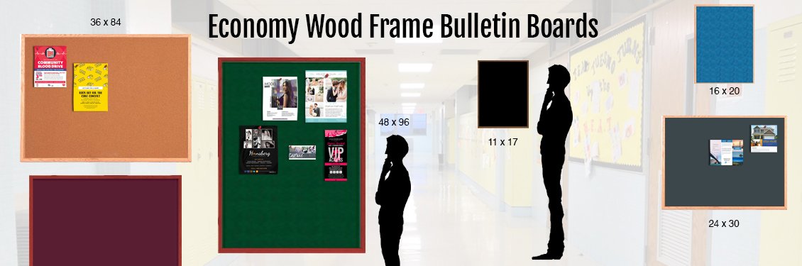 Economy-Wood-Frame-Bulletin-Boards