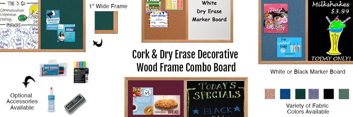 Cork--Dry-Erase-Decorative-Wood-Frame-Combo-Board