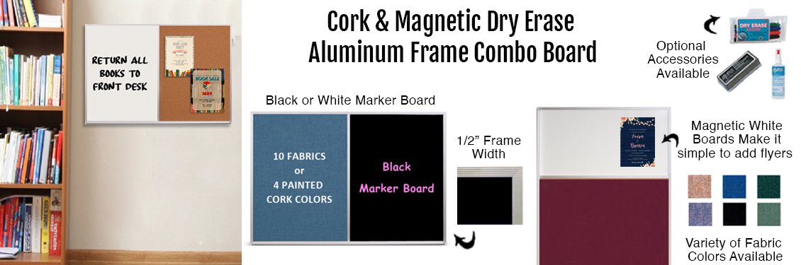 Cork--Magnetic-Dry-Erase-Aluminum-Frame-Combo-Board