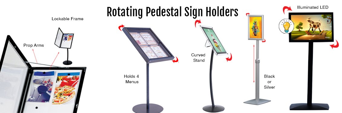 Rotating-Pedestal-Sign-Holders