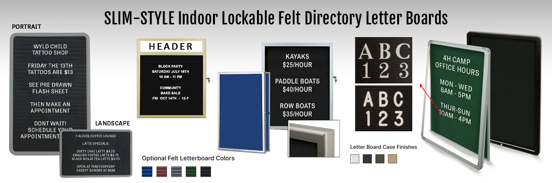 SLIM-STYLE-Indoor-Lockable-Felt-Directory-Letter-Boards