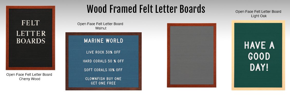 Wood-Frame-Felt-Letter-Boards