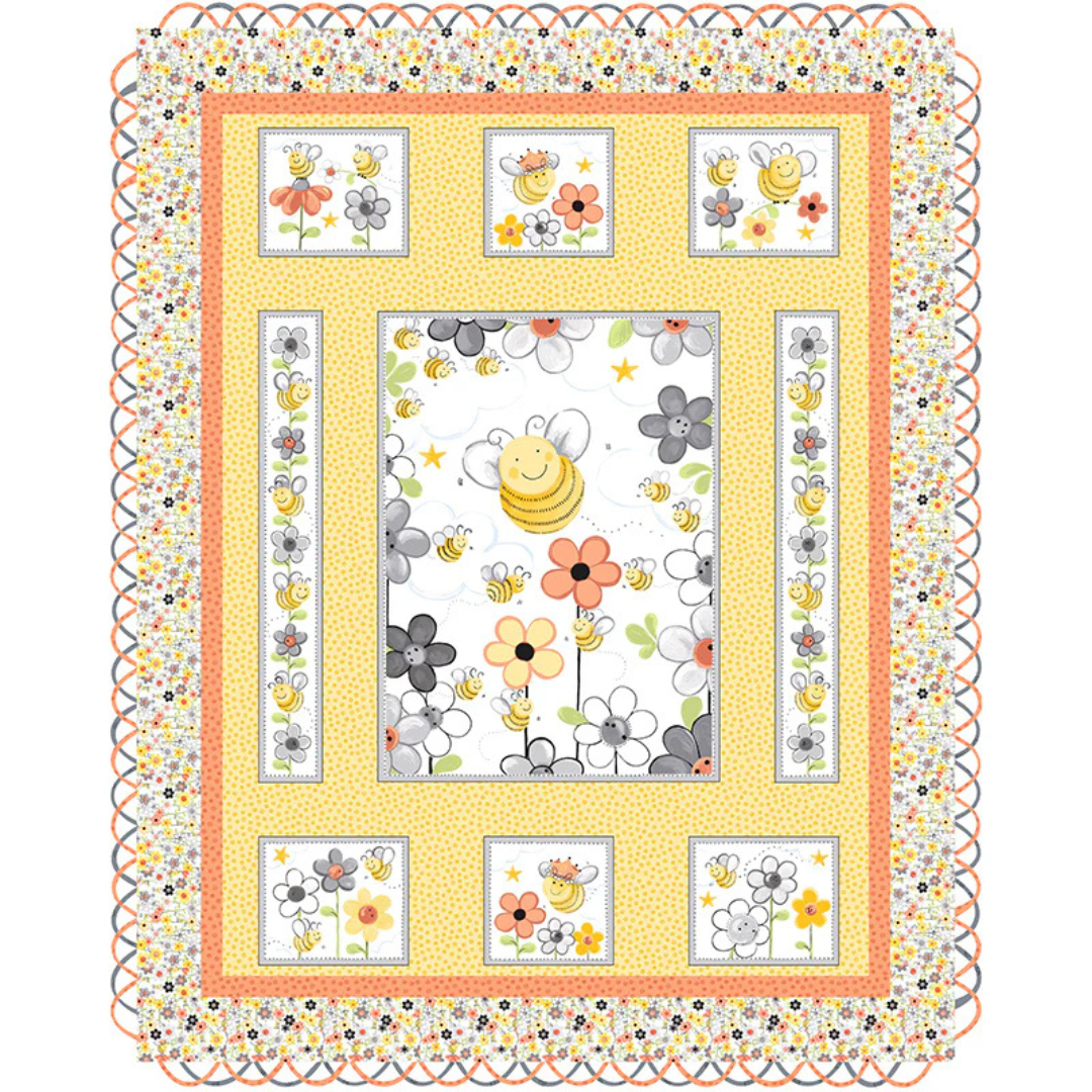 Browse cute bee fabrics, patterns, and bee quilt kits.