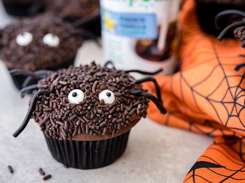 Creepy Crawly Chocolate Spider Cupcakes – nutpods Dairy-Free Creamer