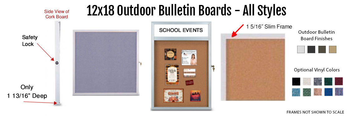 12x18-Outdoor-Bulletin-Boards---All-Styles