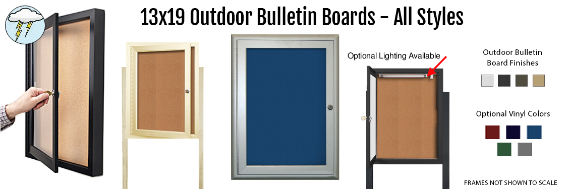13x19-Outdoor-Bulletin-Boards---All-Styles