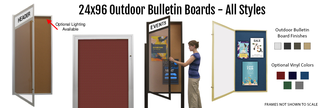 24x96-Outdoor-Bulletin-Boards---All-Styles
