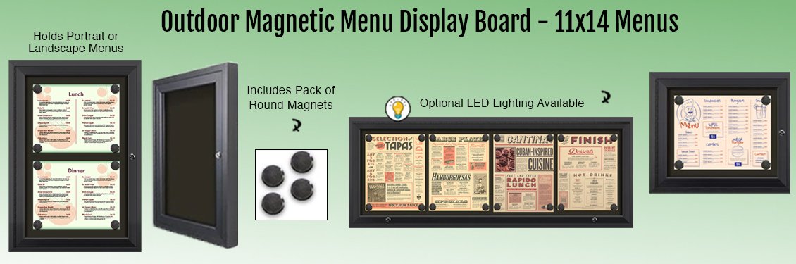 Outdoor-Magnetic-Menu-Display-Board---11x14-Menus
