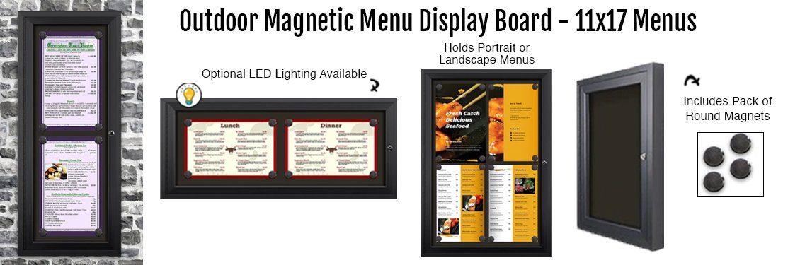 Outdoor-Magnetic-Menu-Display-Board---11x17-Menus