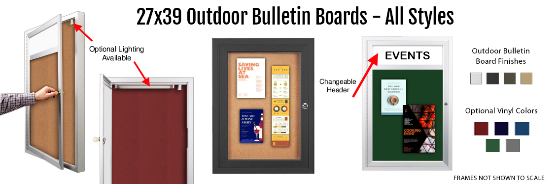 27x39-Outdoor-Bulletin-Boards---All-Styles