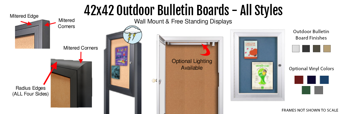 42x42-Outdoor-Bulletin-Boards---All-Styles