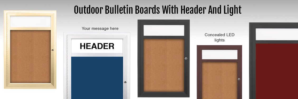 Outdoor-Bulletin-Boards-With-Header-And-Lights