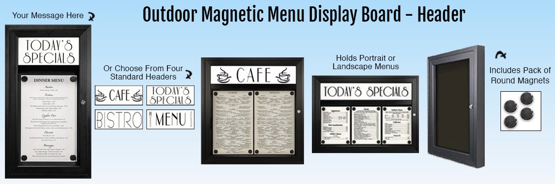 Outdoor-Magnetic-Menu-Display-Board