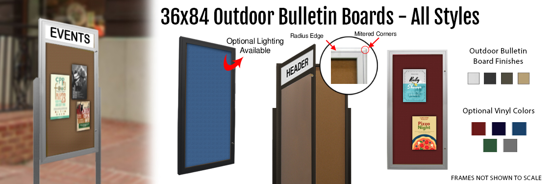 36x84-Outdoor-Bulletin-Boards---All-Styles