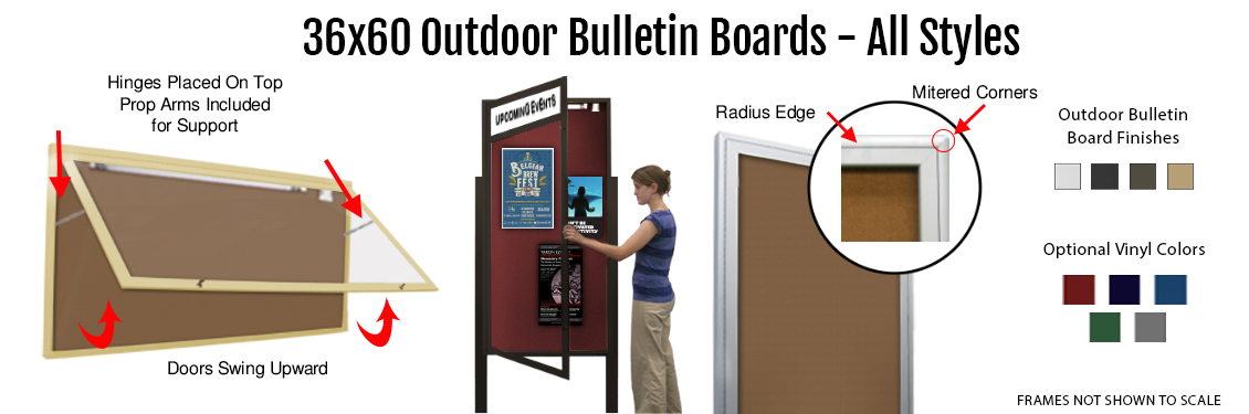 36x60-Outdoor-Bulletin-Boards---All-Styles